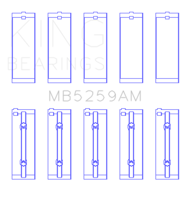 King Engine Bearings Acura B18A1/B1/C1/C5 K20A/K24A Main Bearing Set - Size STD - Bull Strap