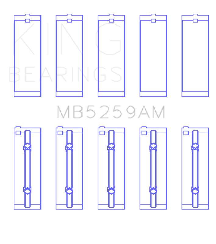 King Engine Bearings Acura B18A1/B1/C1/C5 K20A/K24A Main Bearing Set - Size STD - Bull Strap