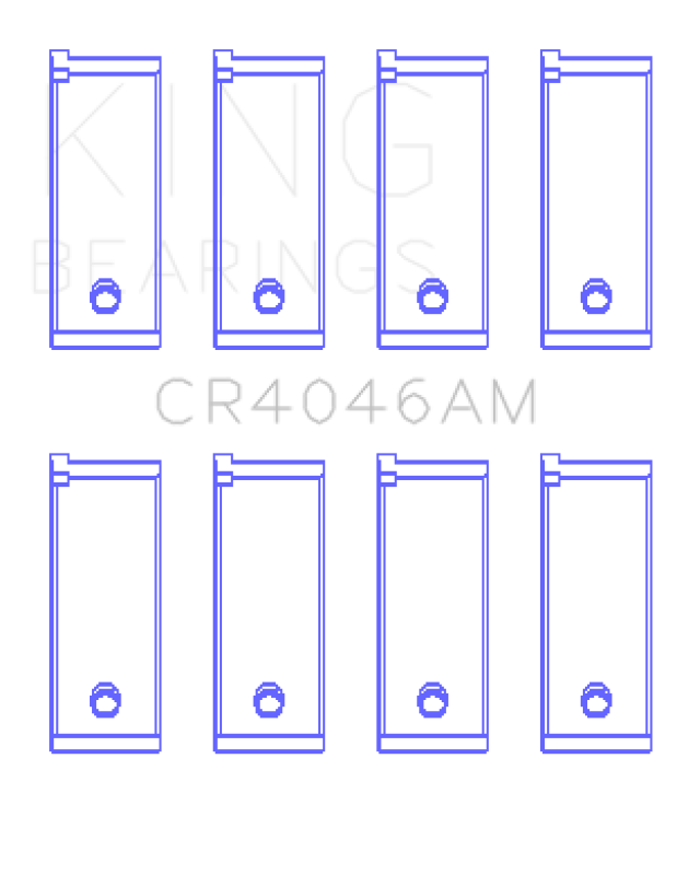 King Engine Bearings Acura D16A1 Rod Bearing Set - Size STD - Bull Strap