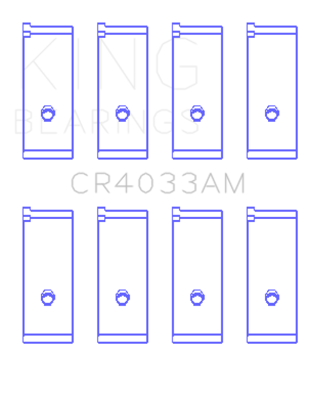 King Acura SOHC 16 Valve/Honda SOHC 16 Valve/DOHC 16 Valve Rod Bearing Set - Size STD - Bull Strap