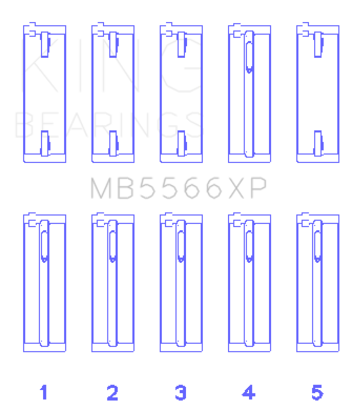 King Engine Bearings Audi A4 1.8L AEB Performance Main Bearing Set - Size STD - Bull Strap