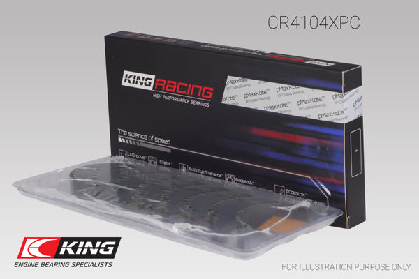 King Engine Bearings Audi/VW 83-03 1.6L/1.8L/2.0L Performance Coated Rod Bearing Set - Bull Strap