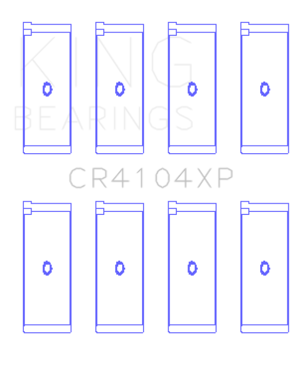 King Engine Bearings Audi/VW 83-03 1.6L/1.8L/2.0L Performance Rod Bearing Set - Size STDX - Bull Strap
