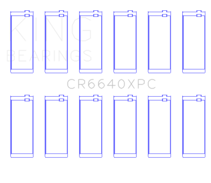 King Engine Bearings BMW M20 & M50 2.0L/2.5L/2.7L Coated Performance Rod Bearing Set - Bull Strap