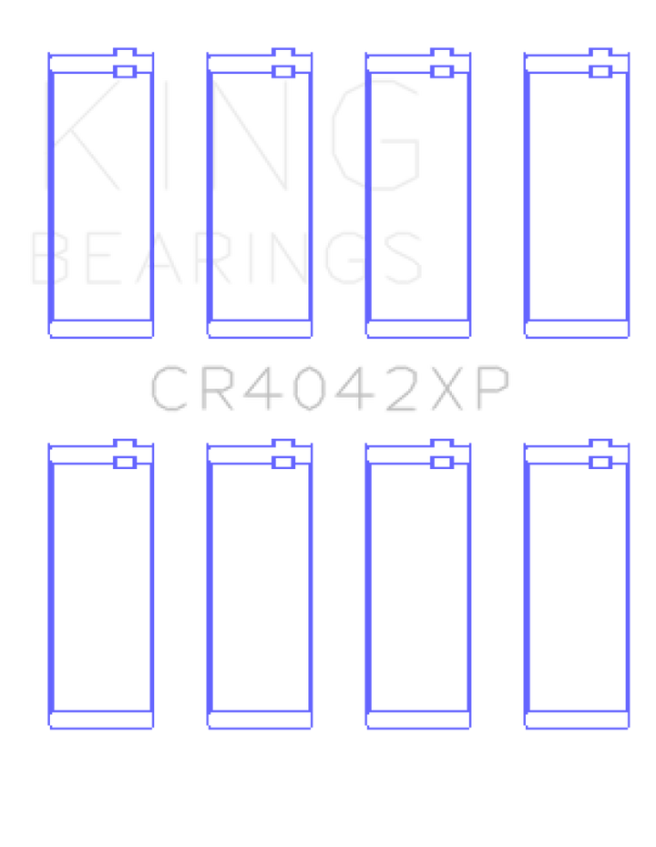 King BMW M40/M42/M43/M44 1.6L/1.8L/1.9L Connecting Rod Bearings (Set of 4) - Size +.026mm - Bull Strap