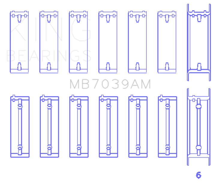 King Engine Bearings BMW M51/M57 Main Bearing Set - Size STD - Bull Strap