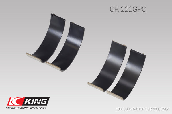 King Engine Bearings BMW N55B30A Sputter Replacement Rod Bearing Set - Size STD (2 Pair) - Bull Strap
