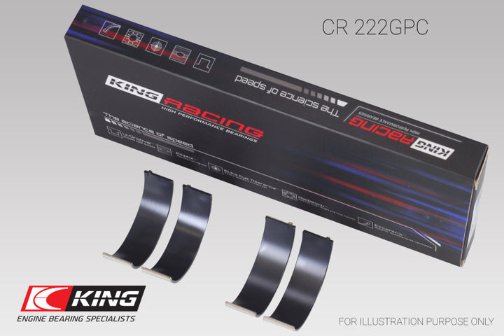 King Engine Bearings BMW N55B30A Sputter Replacement Rod Bearing Set - Size STD (2 Pair) - Bull Strap