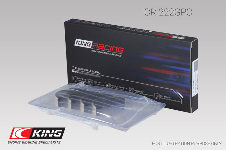 King Engine Bearings BMW N55B30A Sputter Replacement Rod Bearing Set - Size STD (2 Pair) - Bull Strap