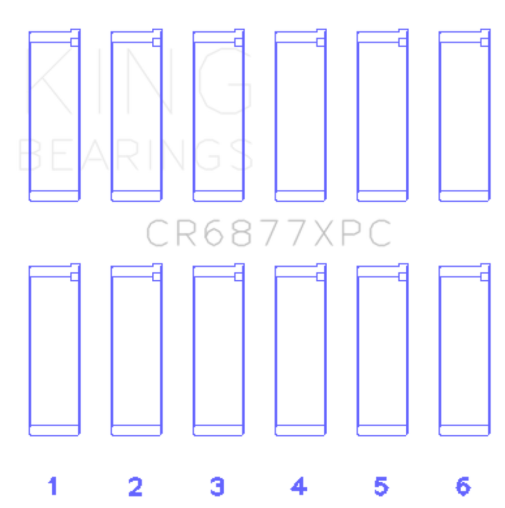 King Engine Bearings BMW S54B32 3.2L Coated Performance Rod Bearing Set - Bull Strap