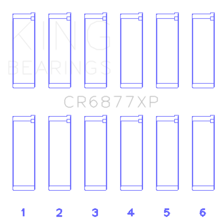 King Engine Bearings BMW S54B32 3.2L Performance Rod Bearing Set - Size STD - Bull Strap