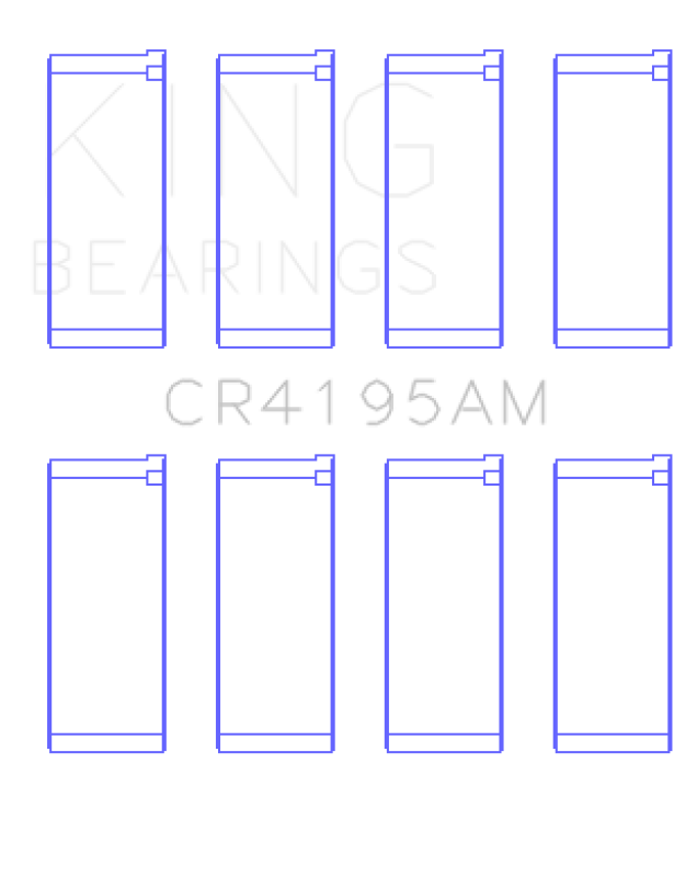 King Engine Bearings Chrysler 420A Connecting Rod Bearing Set - Size STD - Bull Strap