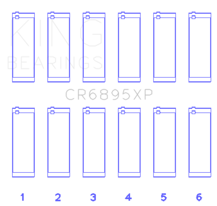 King Engine Bearings Ford Ecoboost 3.5L V6 (Size STDX) Tri Metal Connecting Rod Bearing Set - Bull Strap