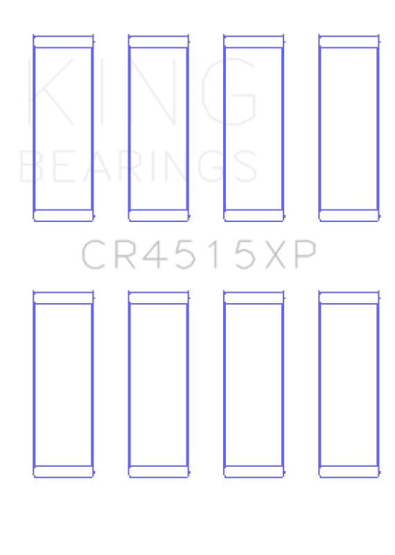 King Ford/Mazda 2.0L Duratec Tri-Metal Copper-Lead Nickel Performance Rod Bearing Set - Size STD - Bull Strap