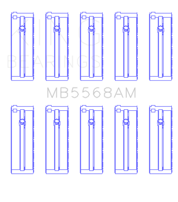 King Engine Bearings Honda D16A/Y/Z H22A4 F23A Crankshaft Main Bearing Set - Size STD - Bull Strap