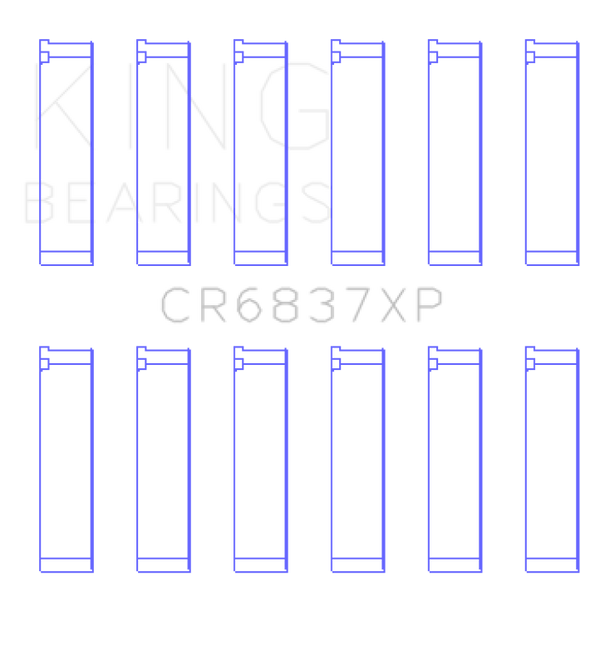 King Engine Bearings Honda J30/J35 Connecting Rod Bearing Set (Set of 6) - Bull Strap