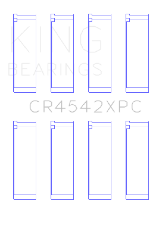 King Engine Bearings Honda K-Series pMaxKote Performance Rod Bearing Set - Size STD - Bull Strap
