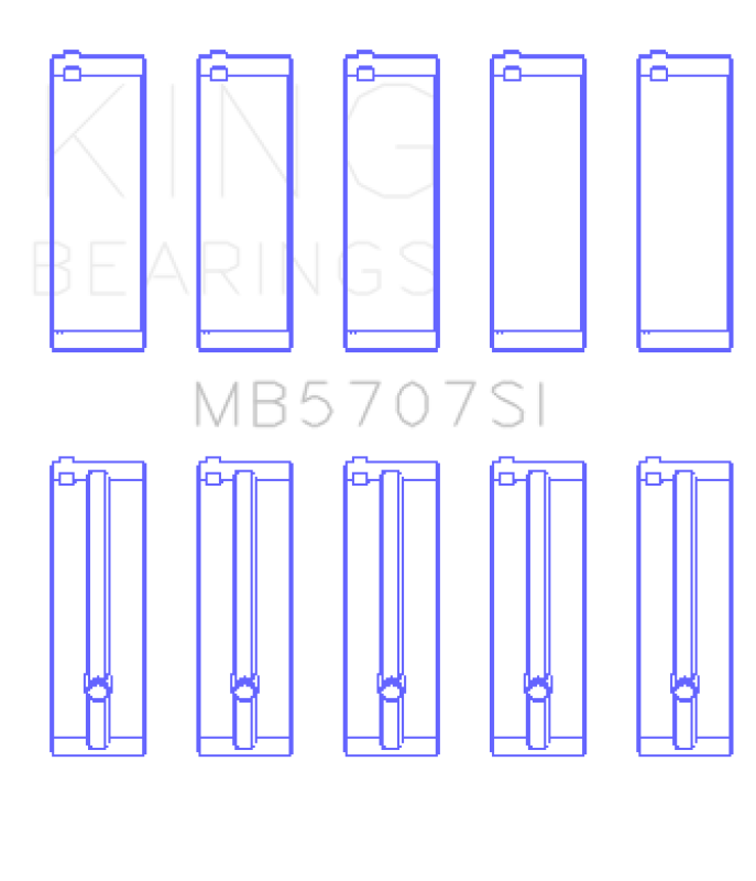 King Engine Bearings Hyundai G4KE/G4KC Main Bearings (Set of 5) - Bull Strap