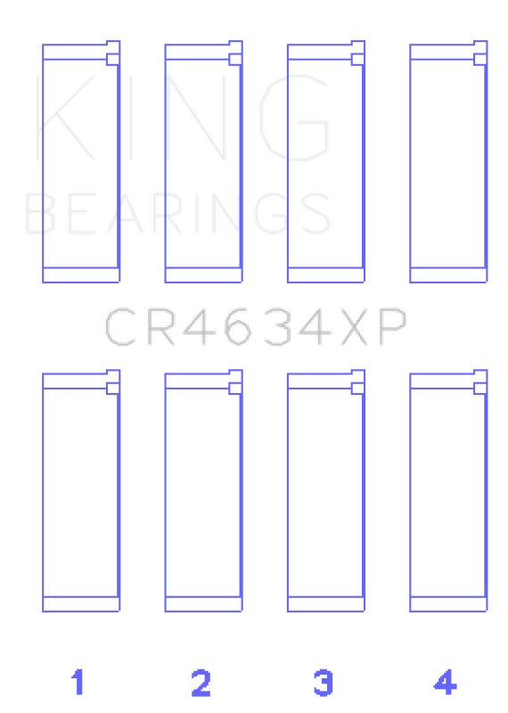 King Engine Bearings Hyundai G4KF Connecting Rod Bearing Set - Size +0.25mm - Bull Strap