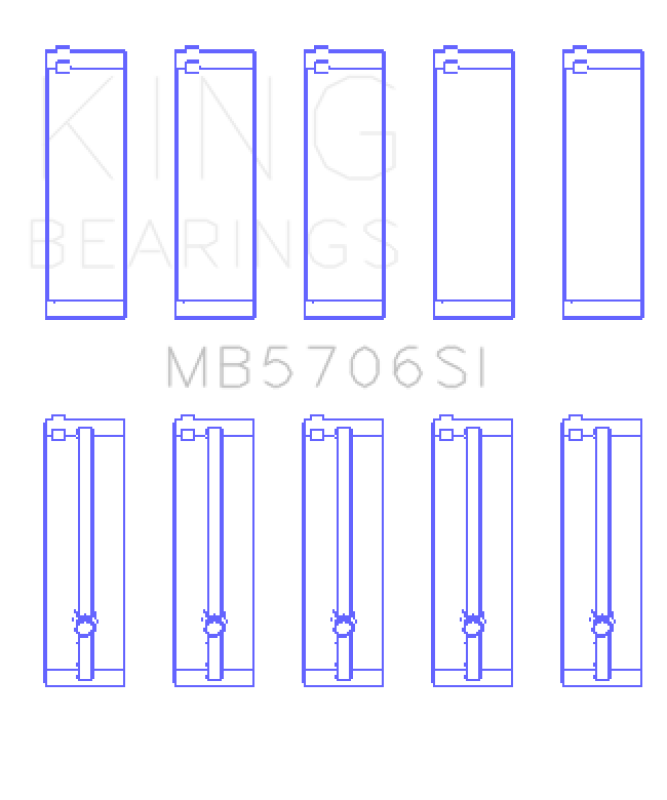 King Engine Bearings Hyundai i30 G4FC Main Bearing Set - Bull Strap