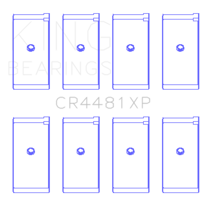 King Engine Bearings Mitsubishi 4G63/4G64 6 Bolt 1st Gen DSM Performance Rod Bearing Set - Size STDX - Bull Strap