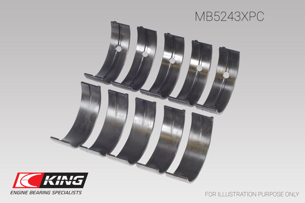 King Engine Bearings Nissan SR20DE/DET (2.0L) Performance Coated Main Bearing Set - Size STD - Bull Strap