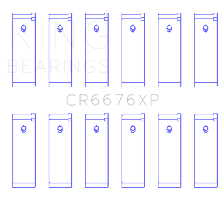 King Engine Bearings Nissan VG30DE/VG30DETT/VG30E/VG30T Performance Rod Bearing Set - Size STD - Bull Strap