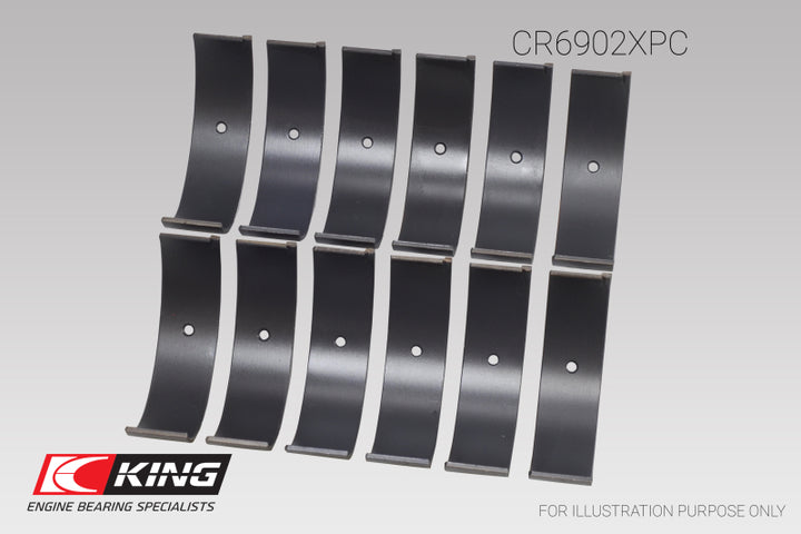 King Engine Bearings Nissan VQ35HR/VQ37VHR/VR30DTT pMaxKote Rod Bearing Set - Size +.5mm - Bull Strap