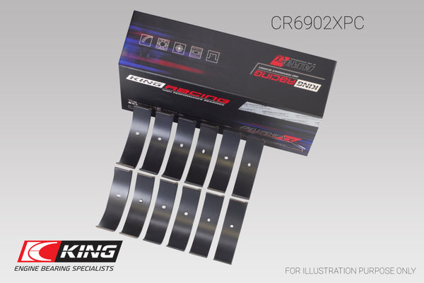 King Engine Bearings Nissan VQ35HR/VQ37VHR/VR30DTT pMaxKote Rod Bearing Set - Size STD - Bull Strap