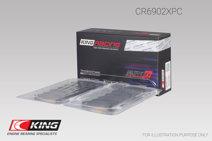 King Engine Bearings Nissan VQ35HR/VQ37VHR/VR30DTT pMaxKote Rod Bearing Set - Size STD - Bull Strap