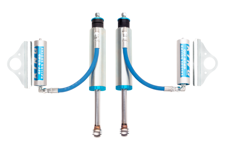 King Shocks 00-10 Chevrolet Silverado 2500/3500 Front 2.5 Dia Remote Reservoir Shock (Pair) - Bull Strap