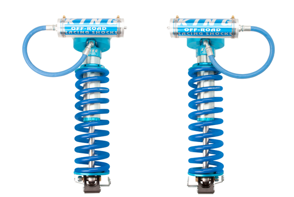 King Shocks 2005+ Ford F-250/F-350 4WD Front 2.5 Dia Remote Reservoir Coilover Conversion (Pair) - Bull Strap