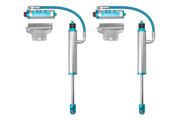 King Shocks 2005+ Toyota Tacoma (6 Lug) Rear 2.5 Dia Remote Reservoir Shock w/Adjuster (Pair) - Bull Strap