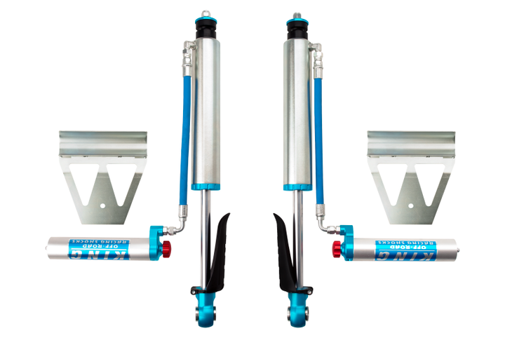 King Shocks 2008+ Toyota Land Cruiser 200 Rear 2.5 Dia Remote Res Shock w/Adjuster (Pair) - Bull Strap