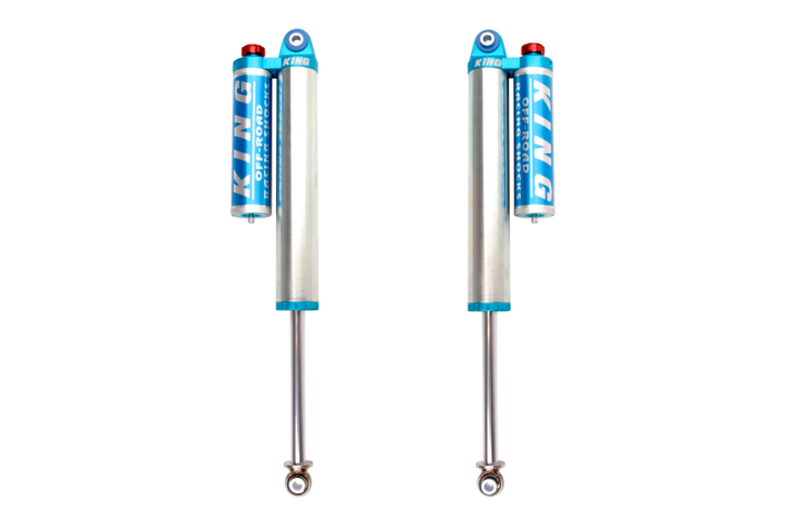 King Shocks 2015+ Ford F150 2WD/4WD Rear 2.5 Dia Piggyback Reservoir Shock w/Adjuster (Pair) - Bull Strap