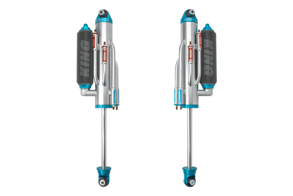 King Shocks 2021+ RAM 1500 TRX Rear 3.5 Dia Full Adjustable 4 Tube Bypass w/ Finned Res Shock (Pair) - Bull Strap