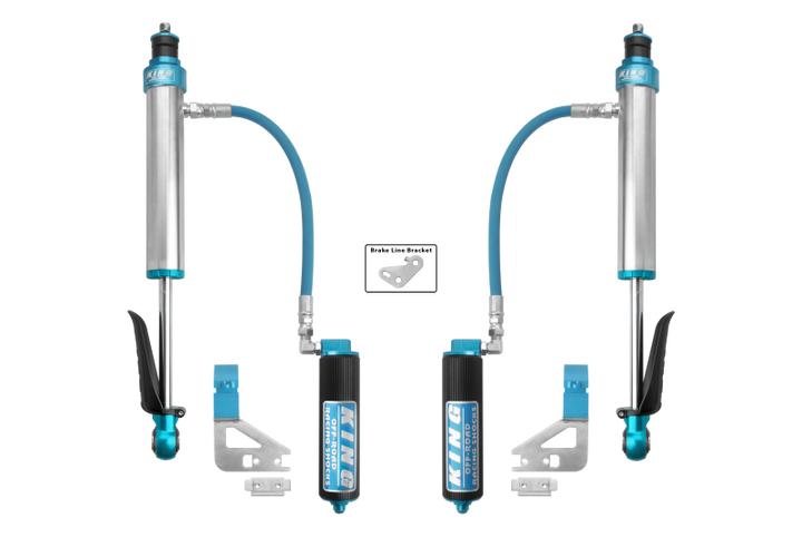 King Shocks 2022+ Toyota Tundra 2.5 Dia. Rear Remote Reservoir Shock (Pair) - Bull Strap