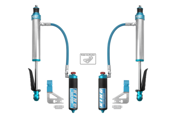 King Shocks 2022+ Toyota Tundra Rear 2.5 Dia Remote Reservoir Coilover & Adjuster (Pair) - Bull Strap