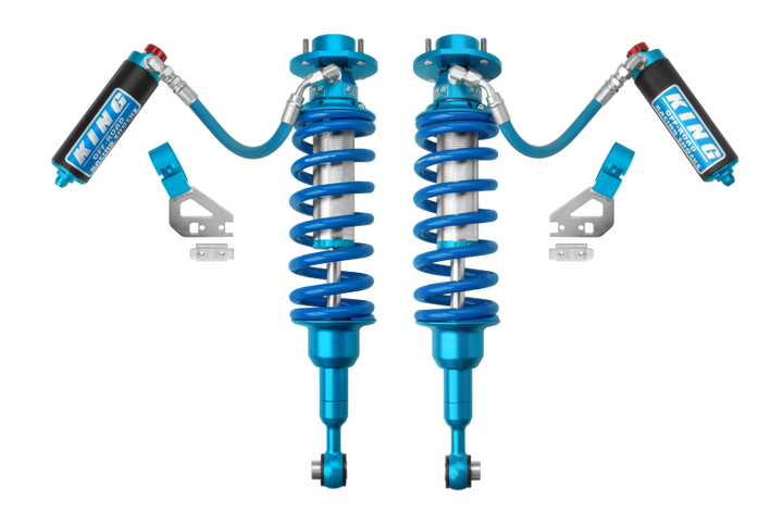 King Shocks 2024+ Toyota Tacoma 2.5 Dia Coilover W/ Remote Reservoir & Adjuster (Pair) - Front - Bull Strap