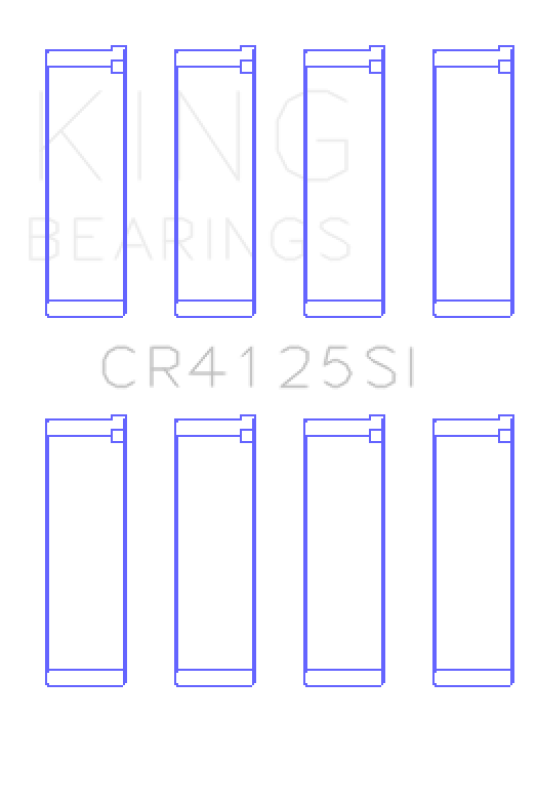 King Subaru EJ20/EJ22/EJ25 (Including Turbo) Silicone Bi-Metal Alum Rod Bearing Set - Size STD - Bull Strap