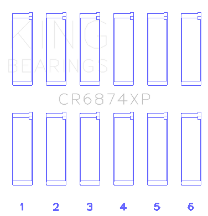 King Engine Bearings Subaru EZ30/EZ30D (Size STD) Performance Rod Bearing Set - Bull Strap