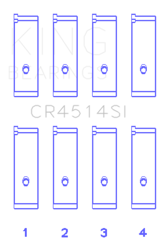 King Engine Bearings Toyota 1AZFE/2AZFE Rod Bearing Set - Size STD - Bull Strap