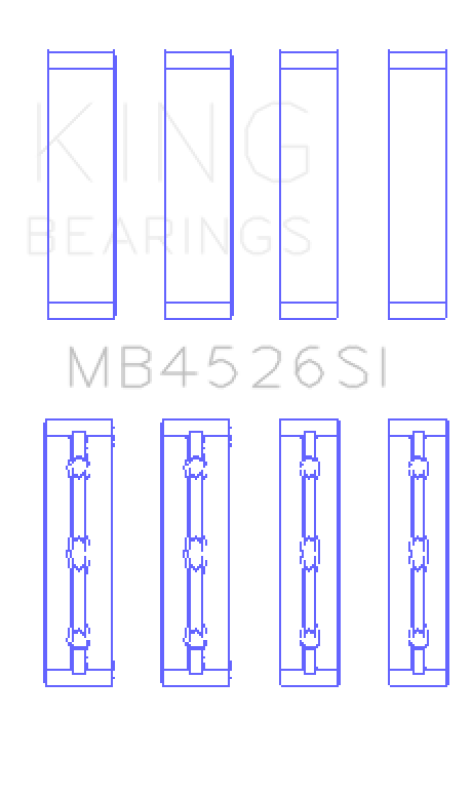 King Engine Bearings Toyota 1GR-FE (Size +0.25mm) Crankshaft Main Bearing Set - Bull Strap