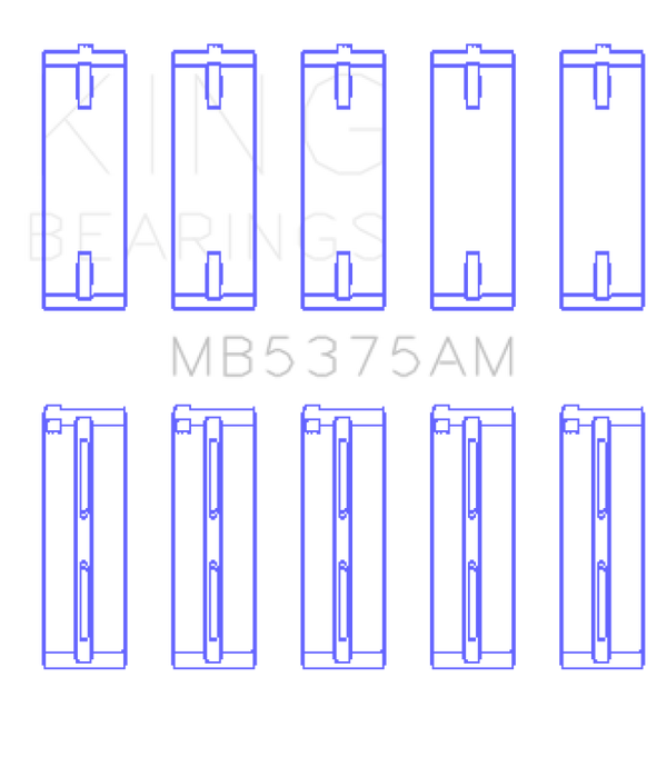 King Engine Bearings Toyota 2ZZGE Crankshaft Main Bearing Set - Bull Strap