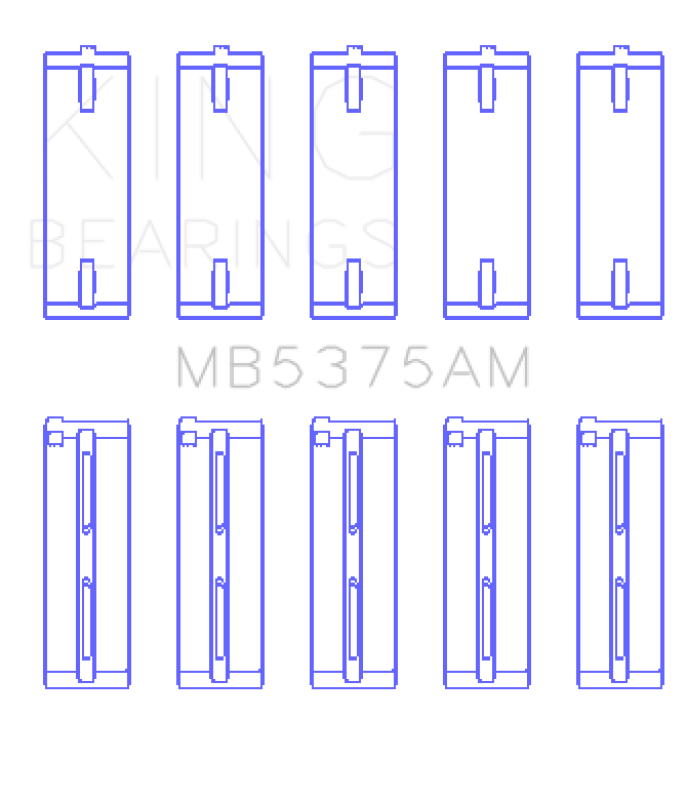 King Engine Bearings Toyota 2ZZGE Crankshaft Main Bearing Set - Bull Strap