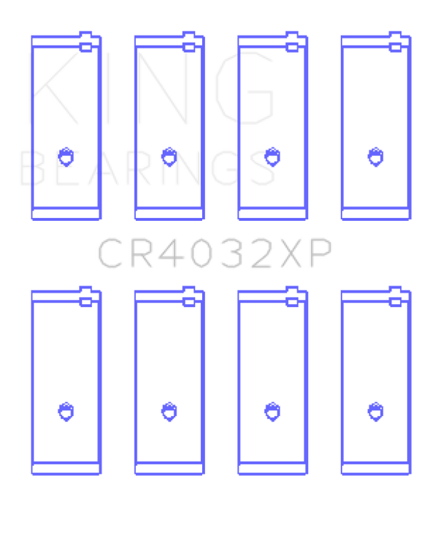 King Engine Bearings Toyota 4AGE 4AGZE 16V 1.6L Performance Rod Bearing Set - Size STD - Bull Strap