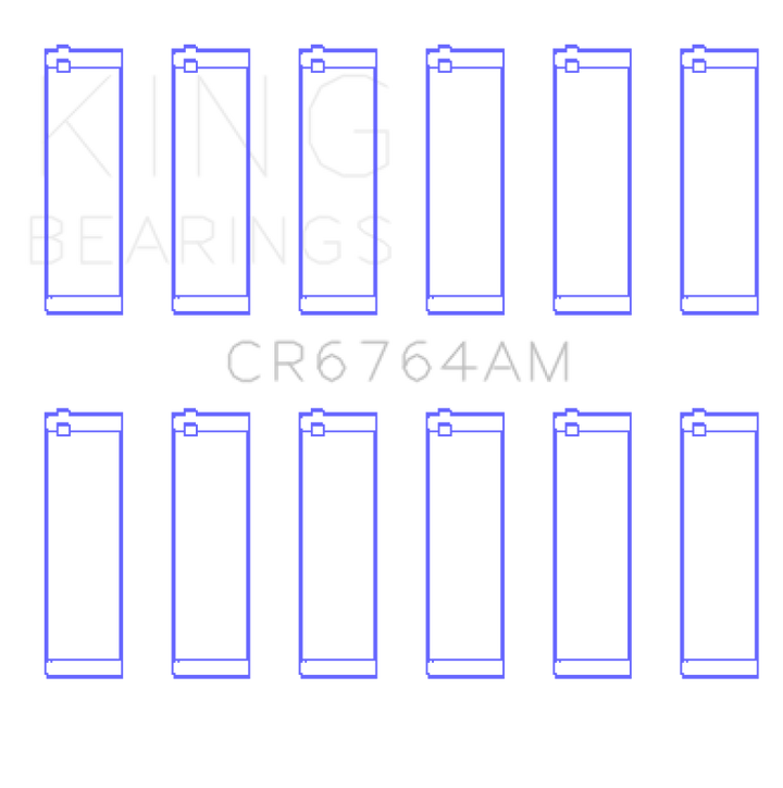 King Engine Bearings VW AES/AUE/ABV Connecting Rod Bearing Set (Set of 6) - Size STD - Bull Strap