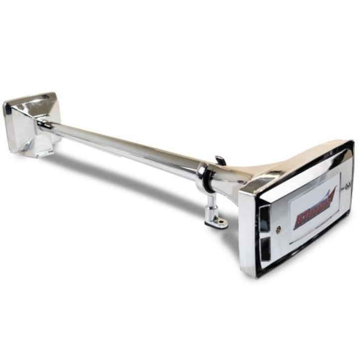 Kleinn Chrome Roof Mount Single Horn/ 22.75In - Chrome-Plated Spun Copper - Bull Strap