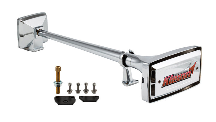 Kleinn Chrome Roof Mount Single Horn/ 22.75In - Chrome-Plated Spun Copper - Bull Strap