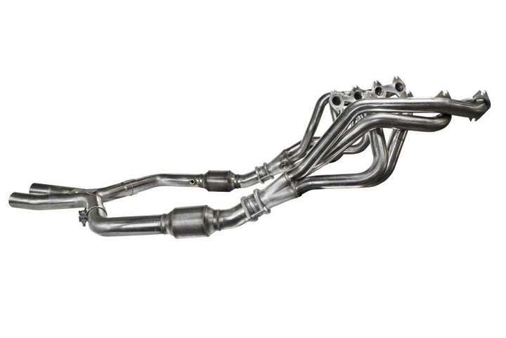 Kooks 05-10 Ford Mustang GT Manual 1 5/8in x 2 1/2in SS Long Tube Headers and OEM Catted SS X Pipe - Bull Strap